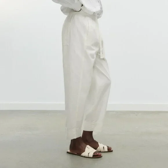 Zara Flat Crossed Leather Sandals - Picture 4 of 8